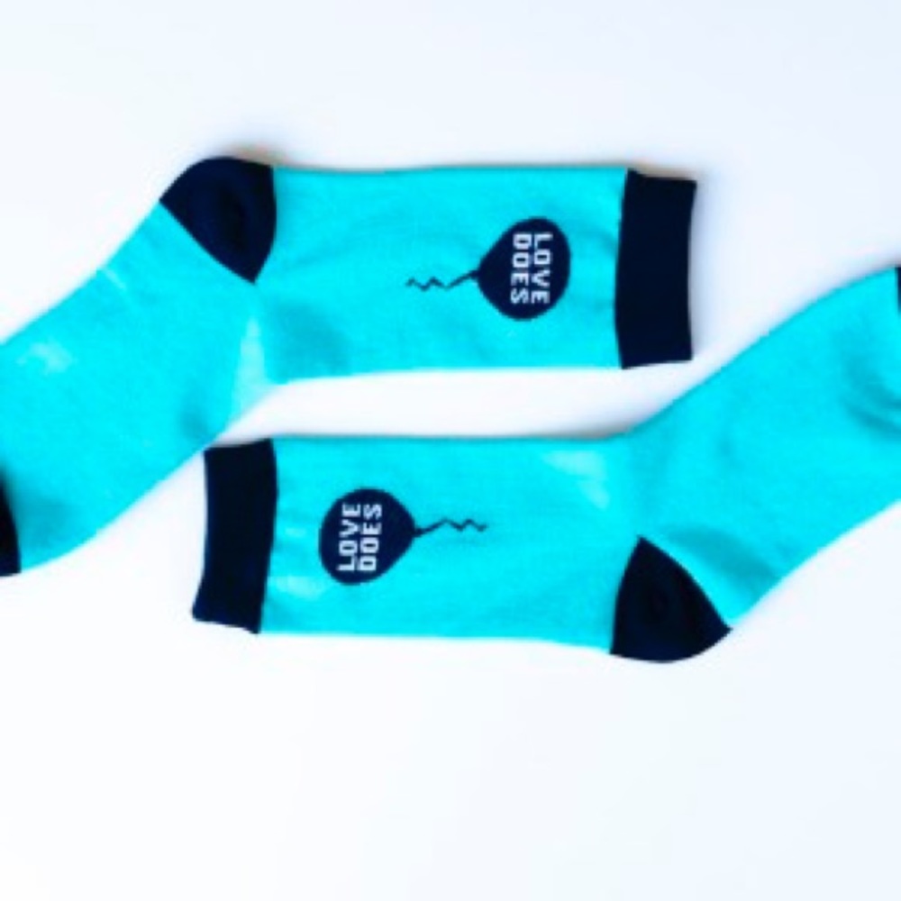 INFable LOVE DOES socks collaboration w/ Bob Goff